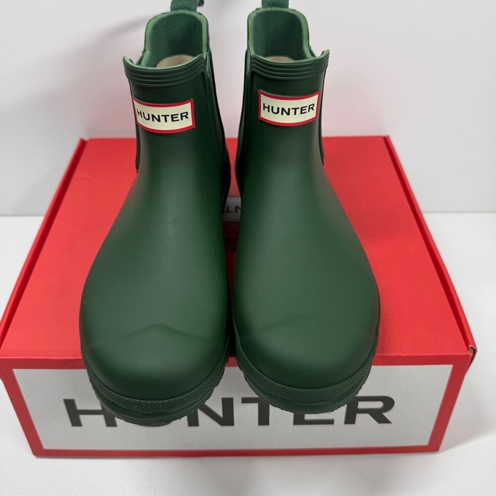 NIB• Women's Hunter Original Chelsea Green Boots Size: 8 - Picture 4 of 8
